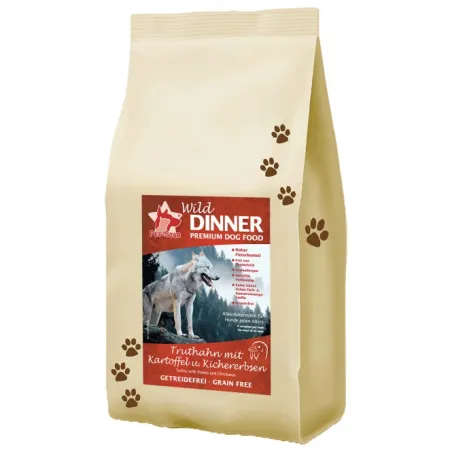Hundetrockenfutter Wild Dinner Truthahn - Getreidefrei - 12 kg...