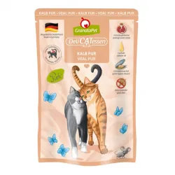 Katzen Nassfutter GranataPet Delicatessen Pouch Kalb PUR 85 g...