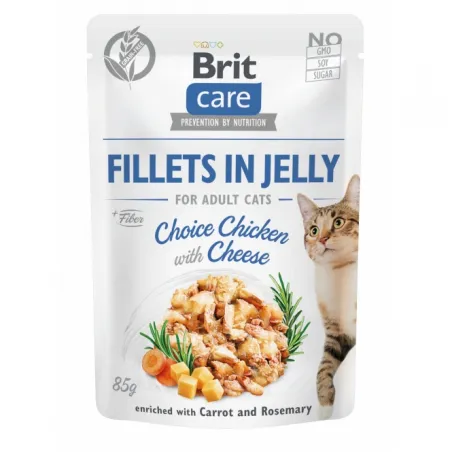 Katzen Nassfutter Brit Care Cat PB Fillets in Jelly - Huhn & Käse...
