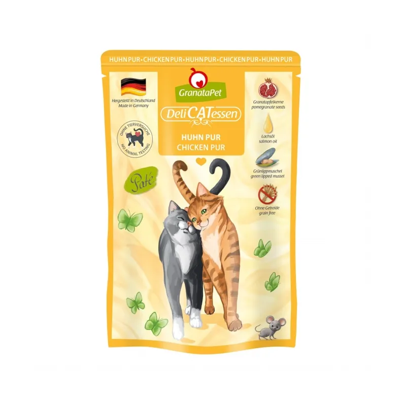 Katzen Nassfutter GranataPet Delicatessen Pouch Huhn PUR 85 g...