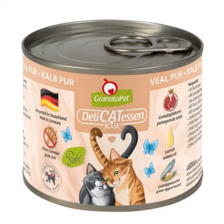 Katzen Nassfutter GranataPet Delicatessen Dose Kalb PUR - 200 g...