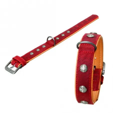 Halsbänder Karlie BUFFALO ORIENTAL Halsband - Dunkelrot/Natur - 30...