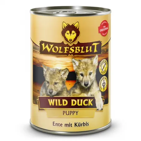 Hunde-Nassfutter Wolfsblut Dose Wild Duck Puppy 395g jetzt online