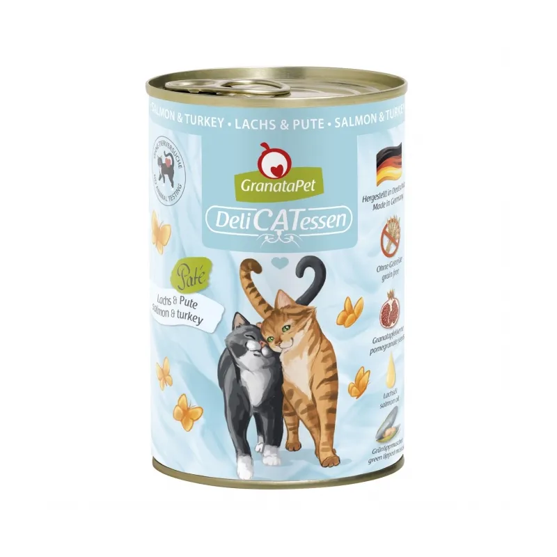 Katzen Nassfutter GranataPet Delicatessen Dose Lachs & Pute - 400...