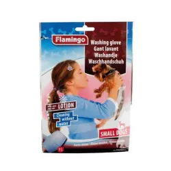 Fellpflege Karlie Flamingo Waschhandschuh mit Lotion für Hunde -...