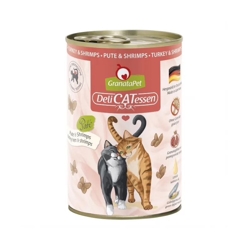 Katzen Nassfutter GranataPet Delicatessen Dose Pute & Shrimps -...