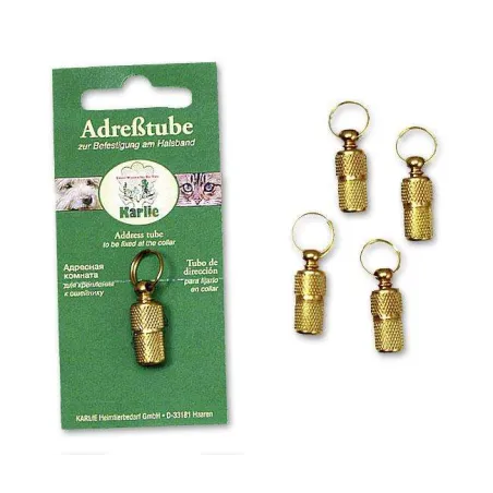 Halsbänder & Leinen Karlie Adresstube - Goldfarben - Groß jetzt online