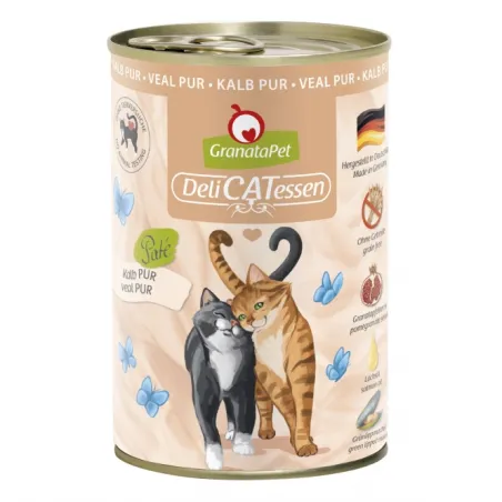Katzen Nassfutter GranataPet Delicatessen Dose Kalb PUR - 400 g...