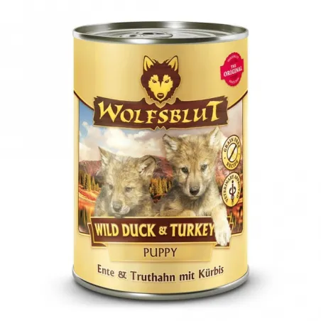 Hunde-Nassfutter Wolfsblut Dose Wild Duck & Turkey Puppy 395g...
