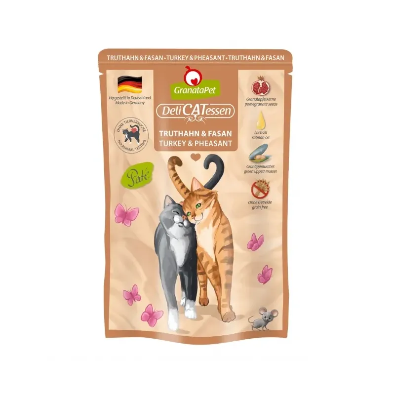 Katzen Nassfutter GranataPet Delicatessen Pouch Truthahn & Fasan...