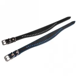 Halsbänder Karlie Halsband Chic - Schwarz/Blau - 45 cm / 35 mm...