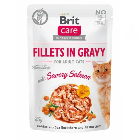 Katzen Nassfutter Brit Care Cat PB Fillets in Gravy - Lachs 85g...