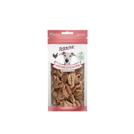 Hundesnacks Dokas Dog Snack Hühnerherzen gefriergetrocknet 22g...