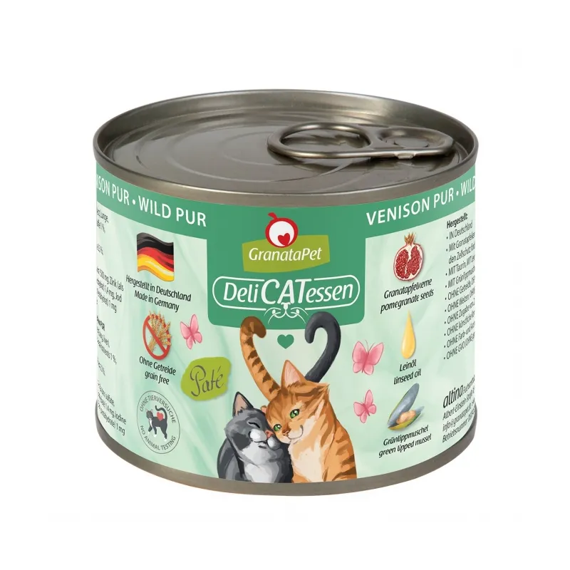 Katzen Nassfutter GranataPet Delicatessen Dose Wild PUR - 800 g...