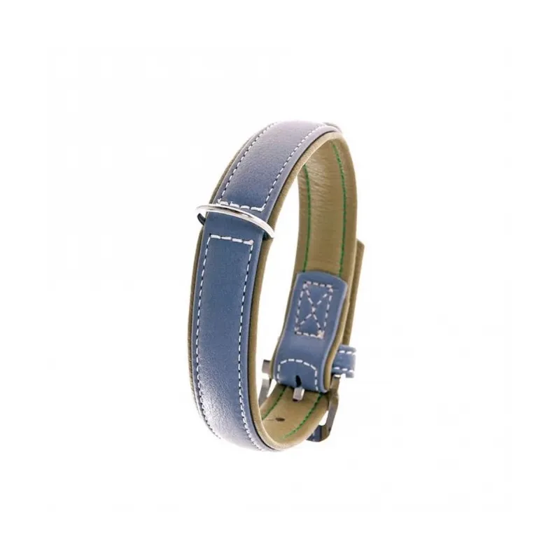 Halsbänder Karlie Vintage Trend Halsband - Rauchblau/Moosgrün -...