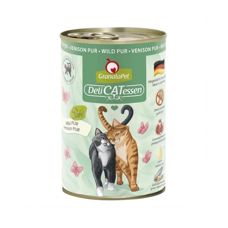 Katzen Nassfutter GranataPet Delicatessen Dose Wild PUR - 400 g...