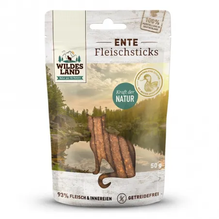 Katzensnacks Wildes Land Cat Fleischsticks Ente 50g jetzt online