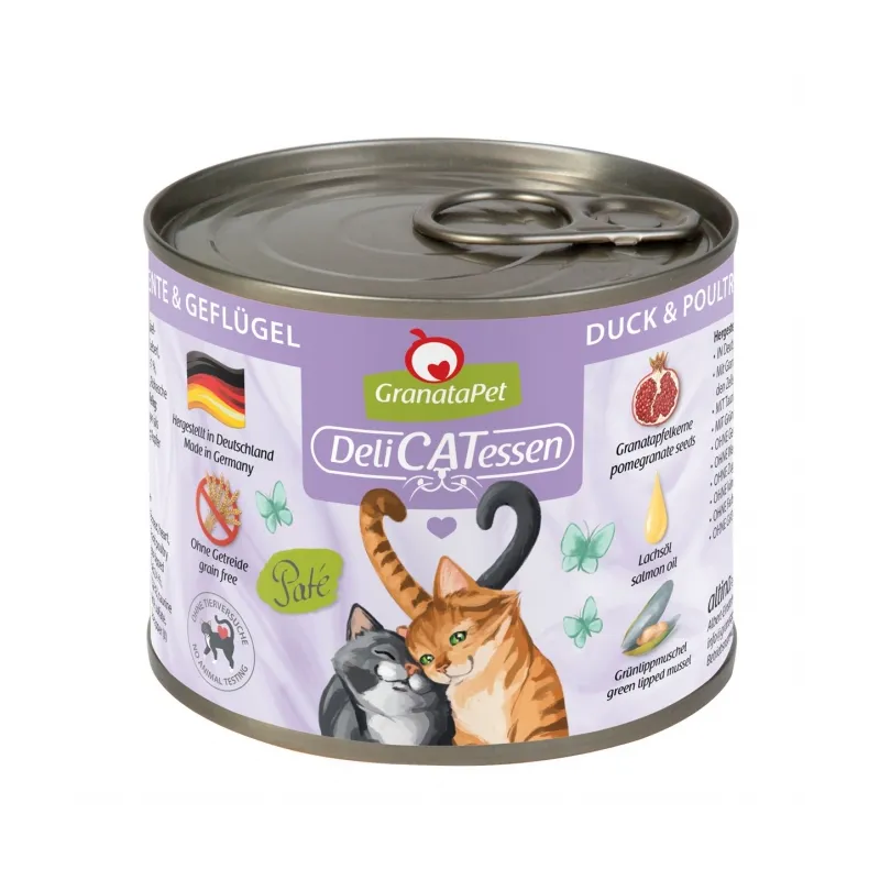 Katzen Nassfutter GranataPet Delicatessen Dose Ente & Geflügel -...
