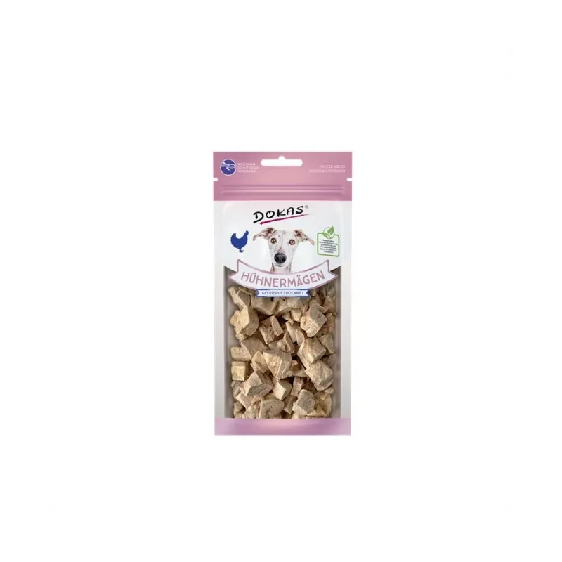 Hundesnacks Dokas Dog Snack Hühnermägen gefriergetrocknet 20g...