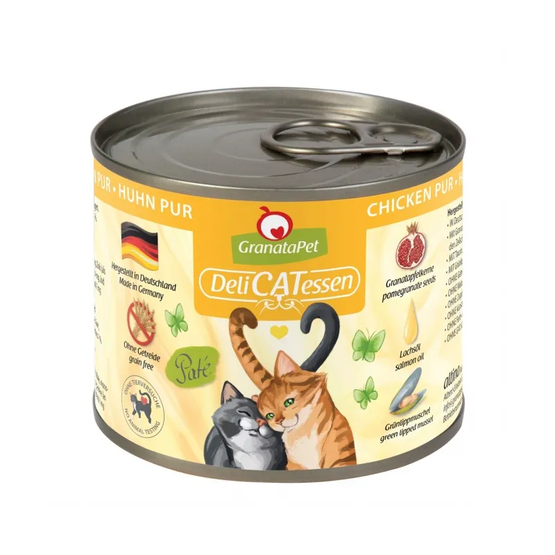 Katzen Nassfutter GranataPet Delicatessen Dose Huhn PUR - 800 g...