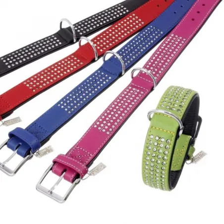 Halsbänder Karlie VINTAGE Strass Halsband 4-reihig Kiwi - 60 cm...