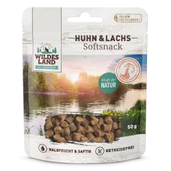 Katzensnacks Wildes Land Cat Softsnack Huhn & Lachs 50g jetzt online