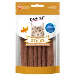 Katzensnacks Dokas Cat Snack Sticks mit Hühnerbrust + Rinderleber...