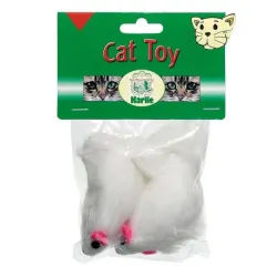Katzenspielzeug Karlie Flamingo Plüschmäuse mit Rassel - 2 Stück...