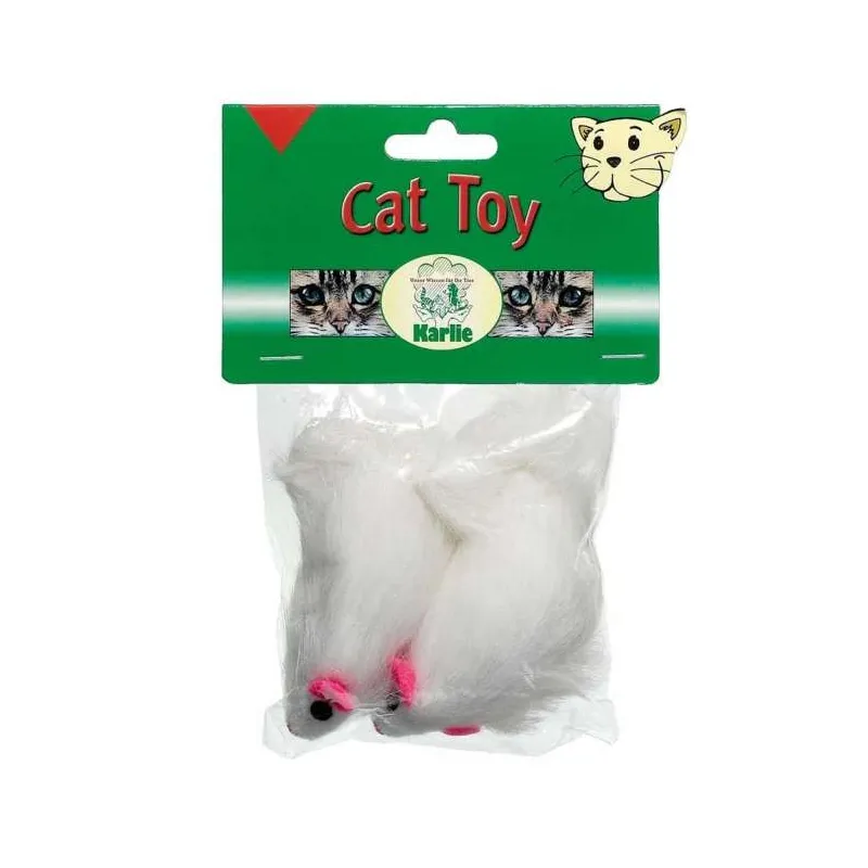 Katzenspielzeug Karlie Flamingo Plüschmäuse mit Rassel - 2 Stück...