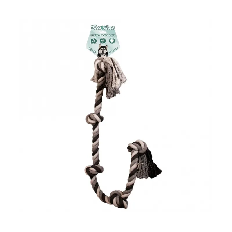 Hundespielzeug & Sport Floss Boss Dental Baumwollseil mit 5 Knoten...