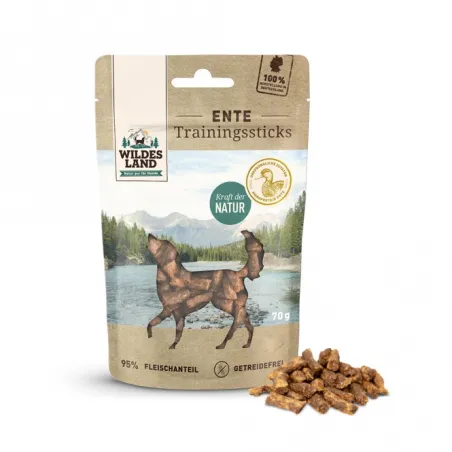 Hundesnacks Wildes Land Trainingssticks Ente 70g jetzt online