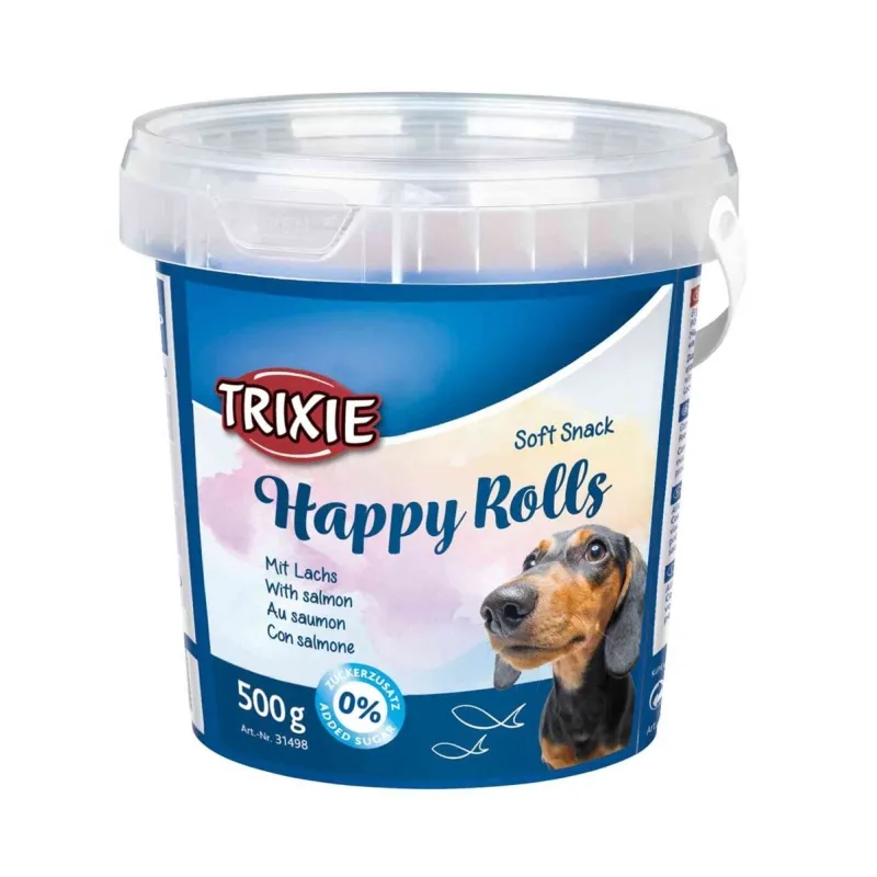 Hundesnacks Trixie Soft Snack Happy Rolls 500g Eimer jetzt online