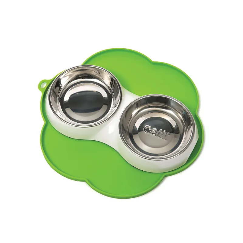 Katzennäpfe & Tränken CATIT Silikonmatte Blume - 30 cm - Grün...