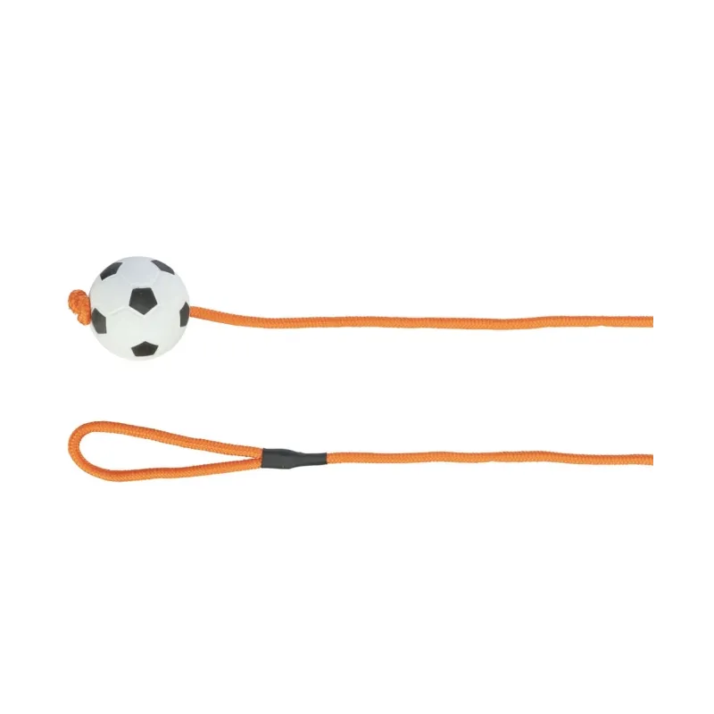 Hundespielzeug & Sport Trixie Moosgummiball am Seil - 6 cm / 1 m...