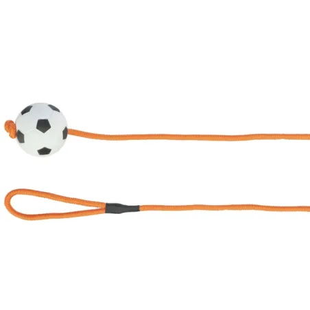 Hundespielzeug & Sport Trixie Moosgummiball am Seil - 6 cm / 1 m...