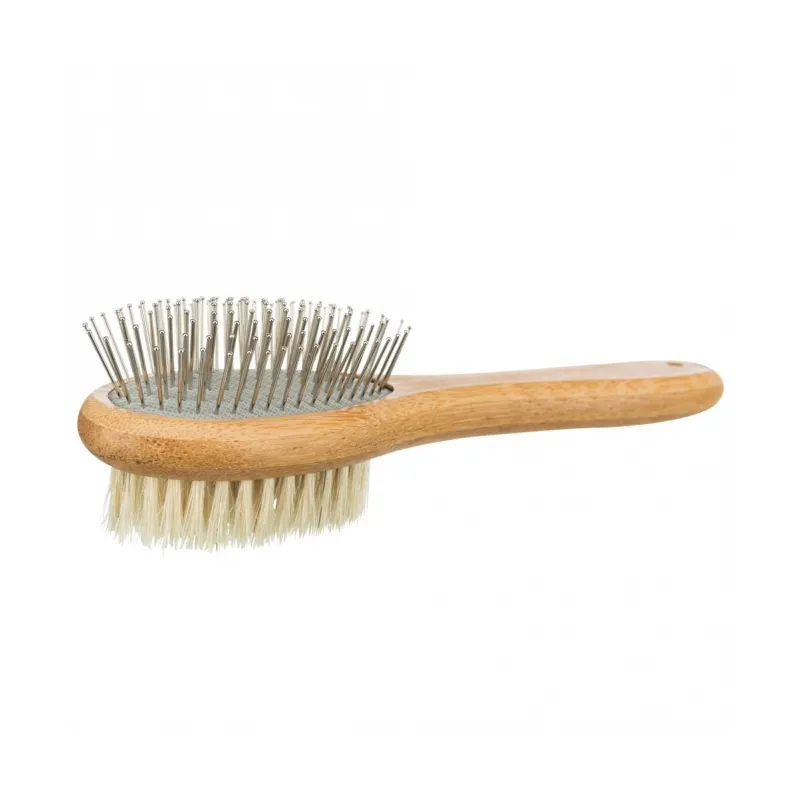 Fellpflege Trixie beidseitige Bürste aus Bambus - 5 x 19 cm jetzt...