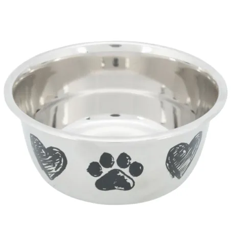 Hundenäpfe & Tränken Trixie Edelstahlnapf mit Pfoten und Herzen -...