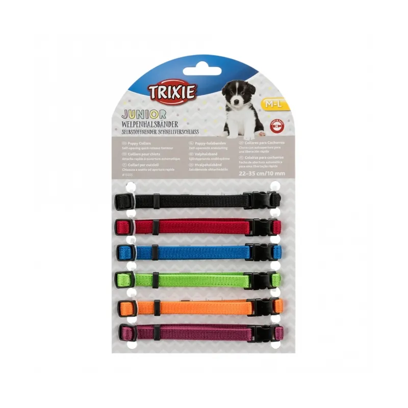 Halsbänder & Leinen Trixie Welpenhalsbänder - 6er-Set 1 - M-L ...