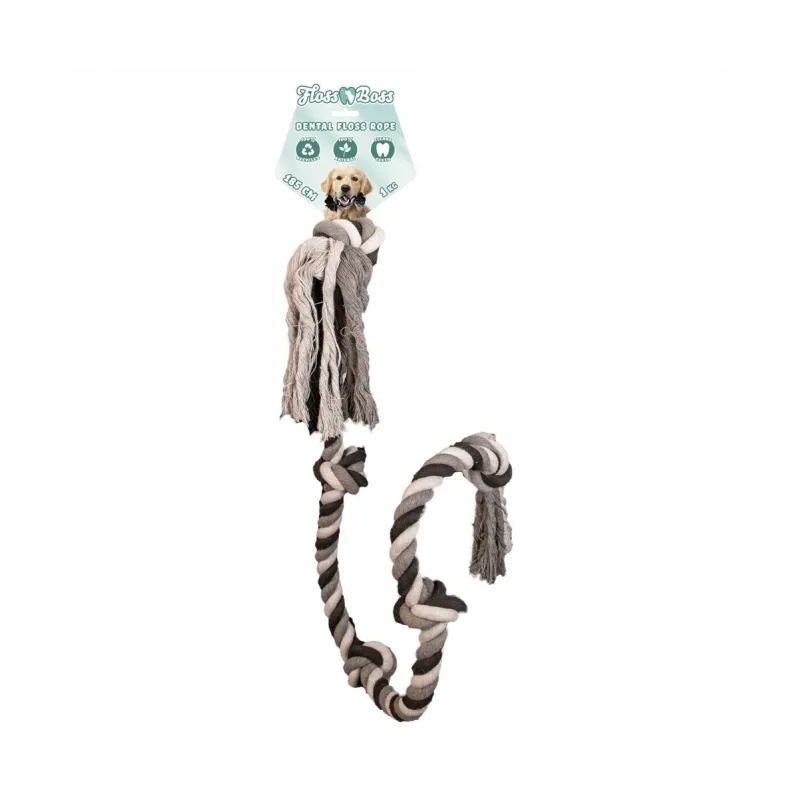 Hundespielzeug & Sport Floss Boss Dental Baumwollseil mit 5 Knoten...