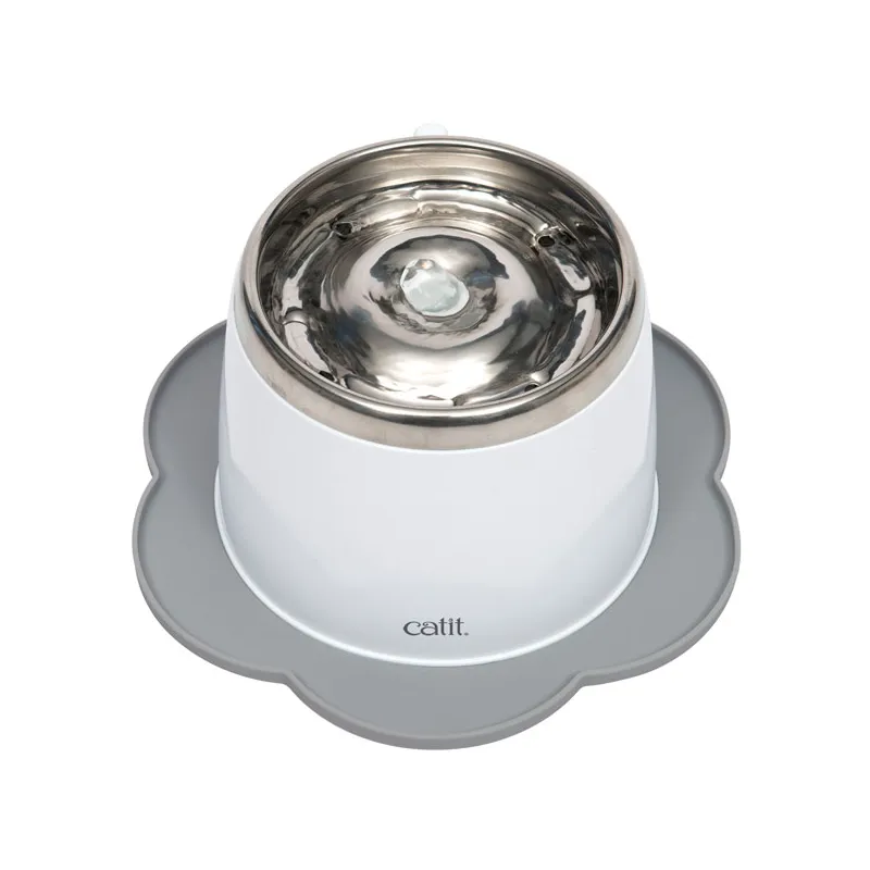 Katzennäpfe & Tränken CATIT Silikonmatte Blume - 30 cm - Grau...