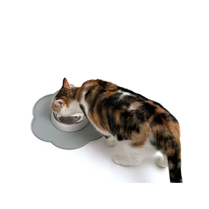 Katzennäpfe & Tränken CATIT Silikonmatte Blume - 30 cm - Grau...