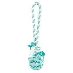 Hundespielzeug & Sport Trixie DENTAfun Naturgummi-Ball am Tau - 7...