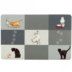 Katzennäpfe & Tränken Trixie Napfunterlage Patchwork Cat - 44 × 28...