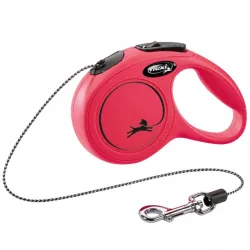 Leinen FLEXI Rollleine New CLASSIC Seil - 3m, bis 8kg - Rot jetzt...