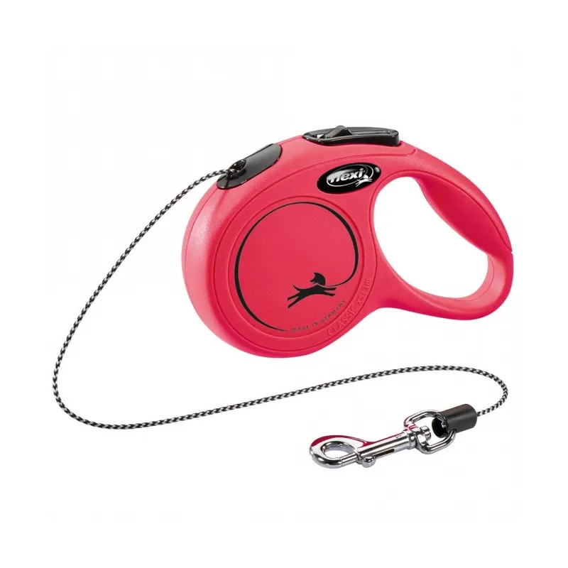 Leinen FLEXI Rollleine New CLASSIC Seil - 3m, bis 8kg - Rot jetzt...