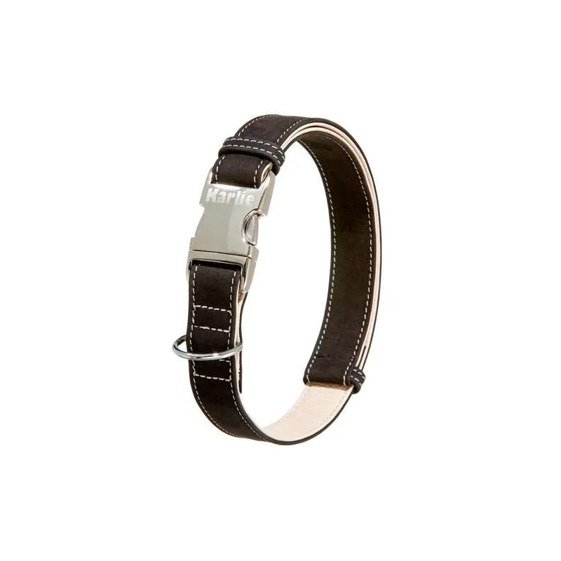 Halsbänder Karlie Buffalo Ultra Halsband - Schwarz/Hellbeige - 40...