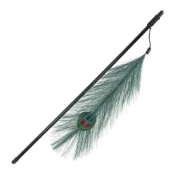 Katzenspielzeug Trixie Spielangel mit Pfauenfeder aus...