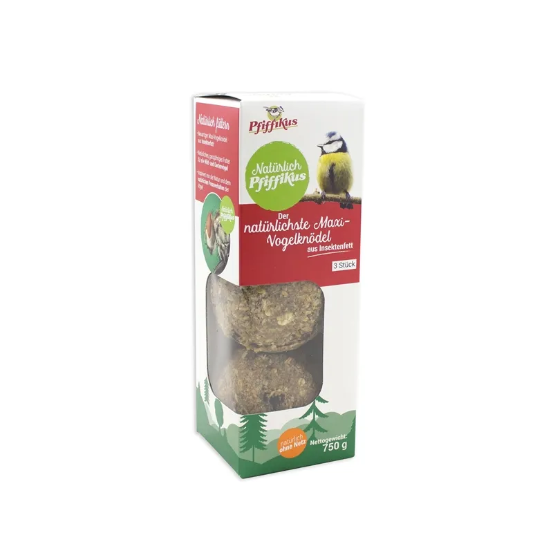 Gartenvogelfutter Natürlich Pfiffikus Maxi-Vogelknödel - 3 Stück...