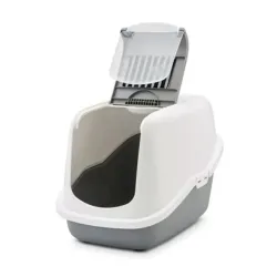Toiletten & Katzenstreu Savic Katzentoilette Nestor - weiß/grau...