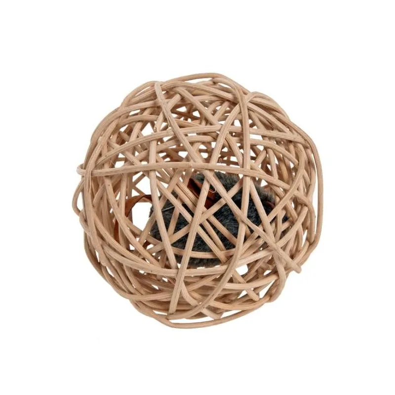 Katzenspielzeug Karlie Mouseball - Weidenball mit Soundchipmaus...